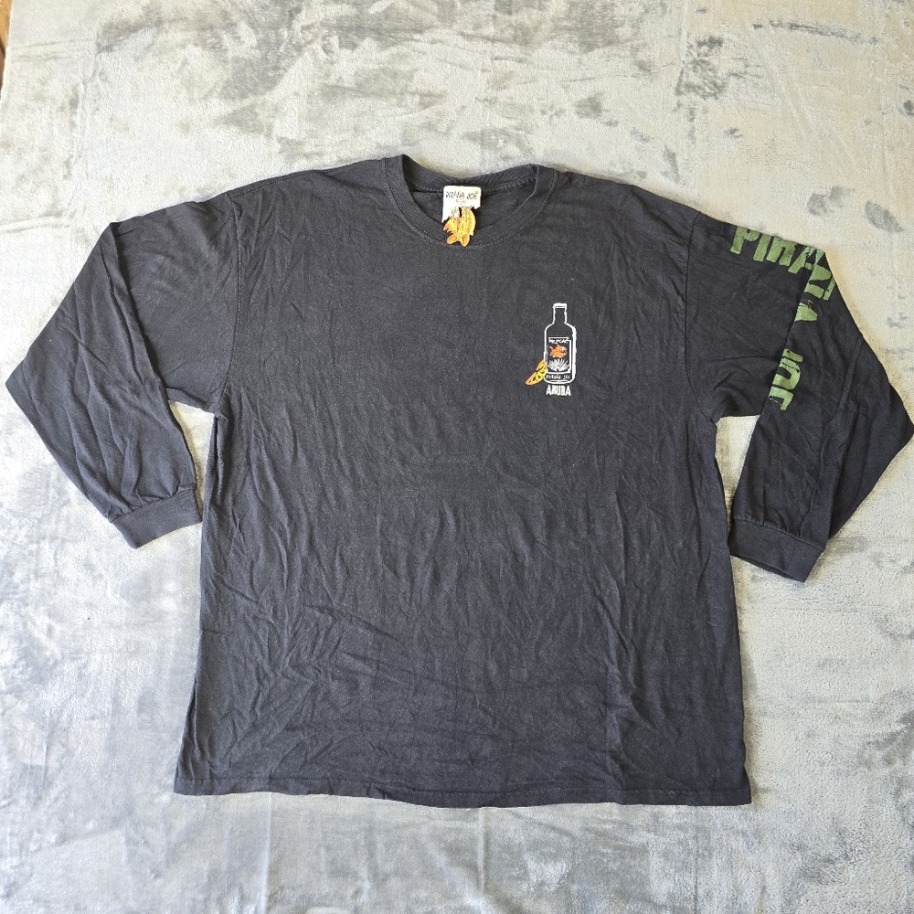 Pirana Joe Aruba Drinking Booze Long Sleeve T Shirt Size 2XL